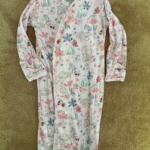 Magnetic Me Pink Floral & Animal Print Zip Pajamas